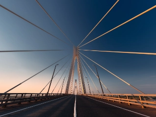 Archectural bridge on the horizon