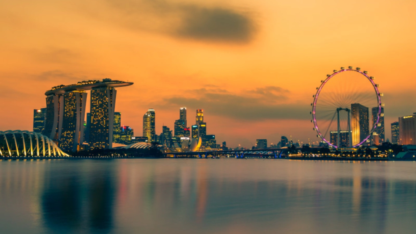 The skyline of Singapore image